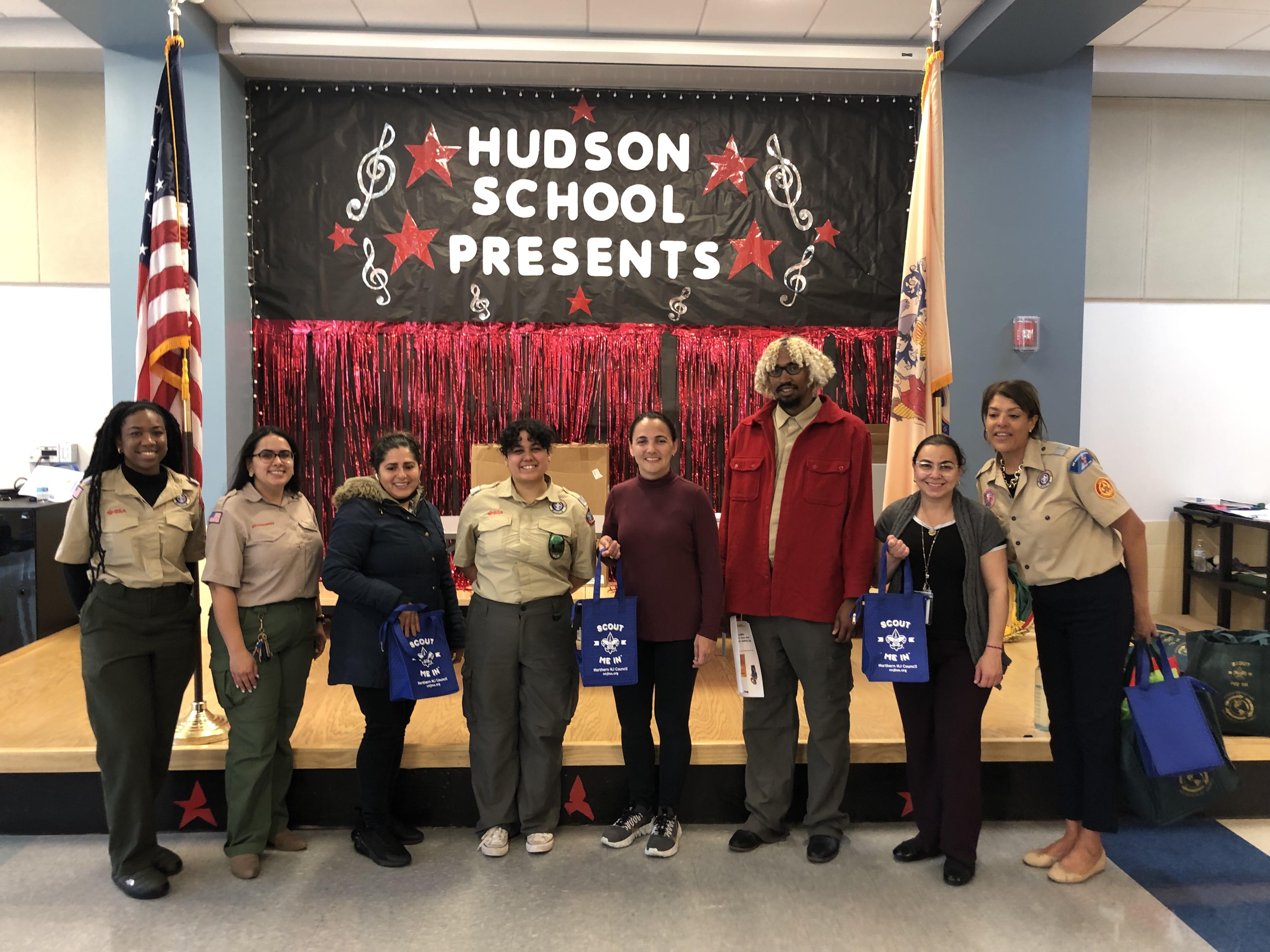 Cub Scouts Ceremony at Hudson School #9