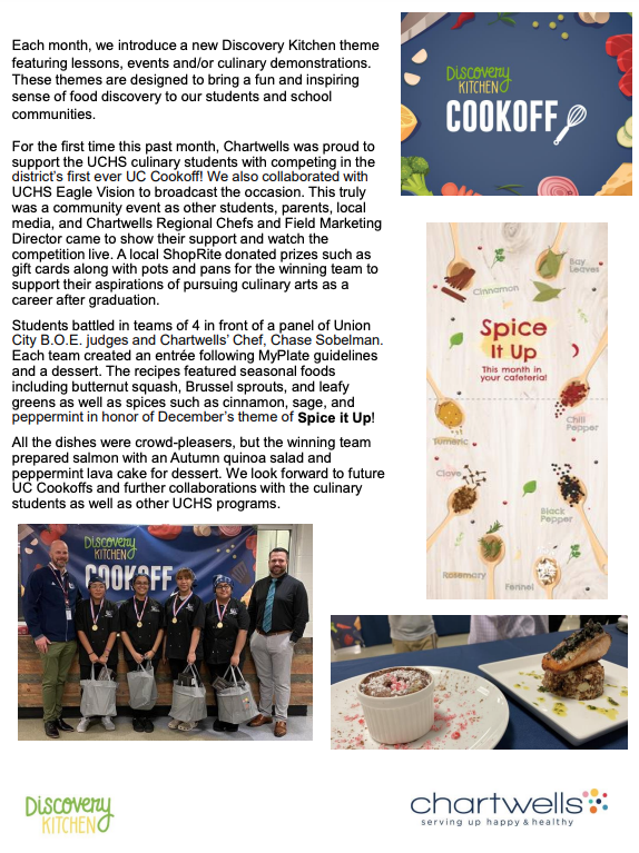 Fall Newsletter From Nutrition Services